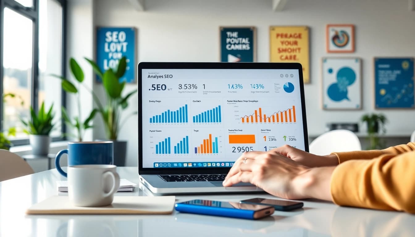 Erfahrene Strategien für SEO Tipps über digitale Marketinganalysen am Laptop
