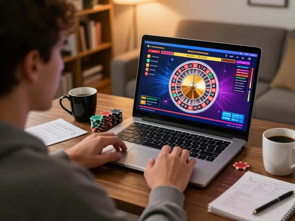 Experience the excitement of 90P while playing roulette online in a stylish home setup.
