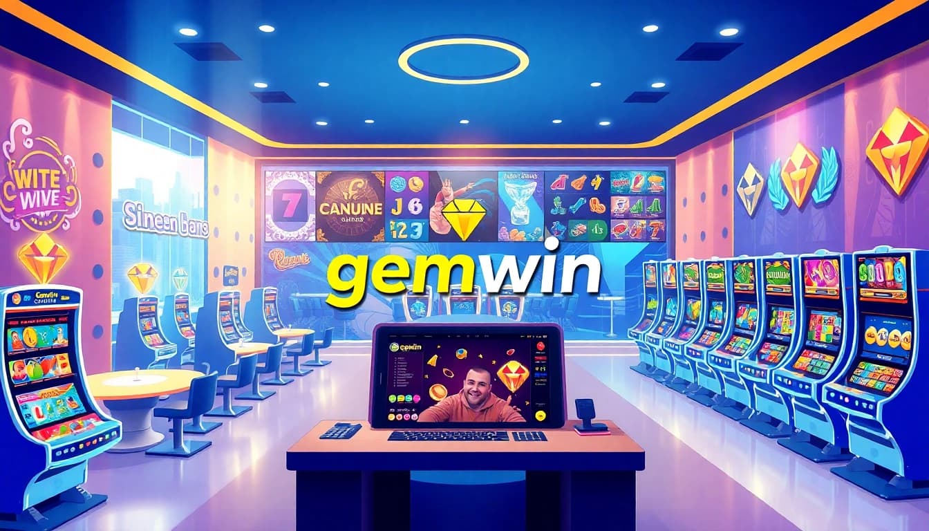 Exciting online gaming interface showcasing Gem Win's diverse offerings, including live casino and slots.