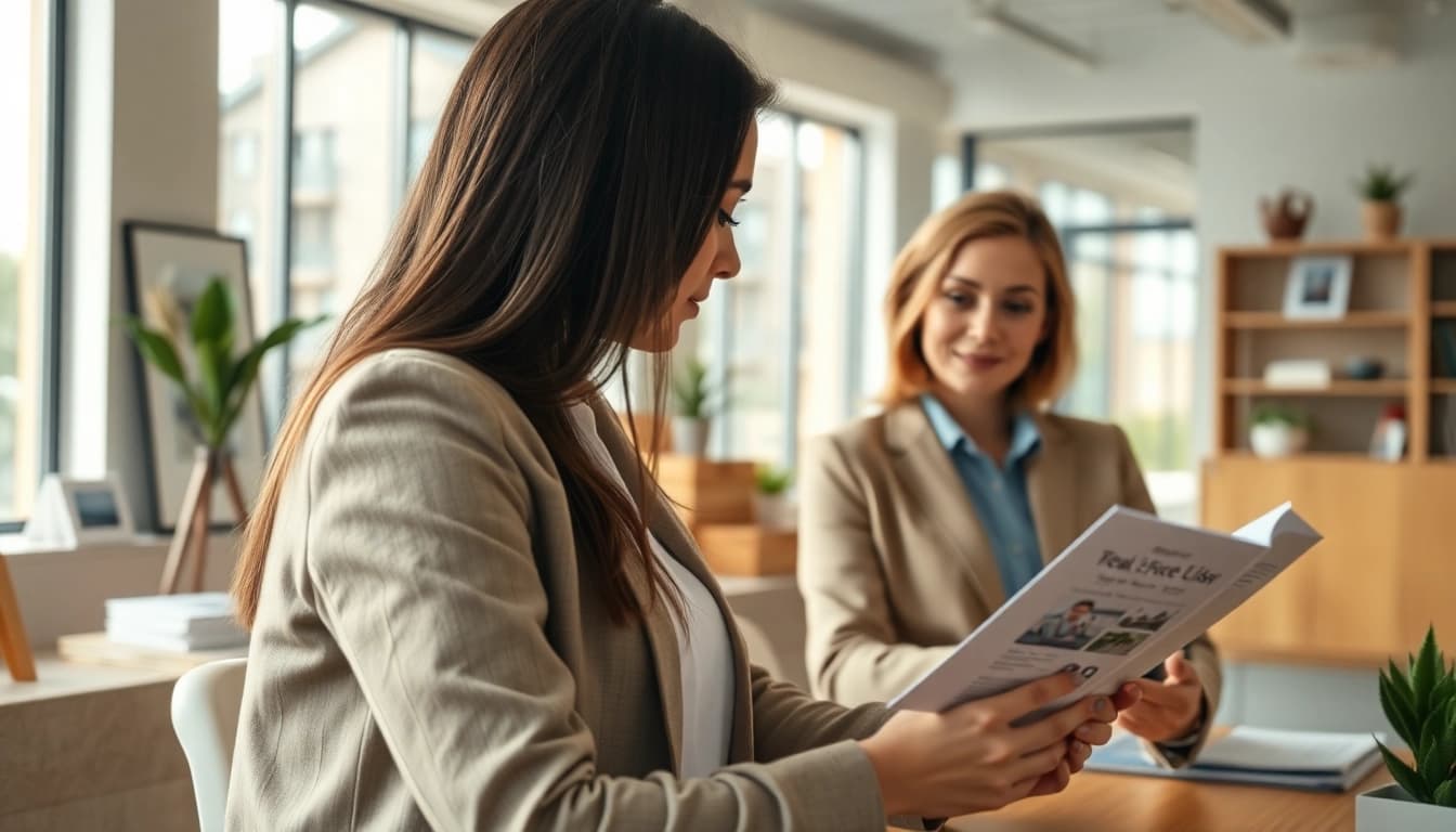 Immobilienmakler Frankfurt Preungesheim berät Kunden professionell in modernen Büroräumen.
