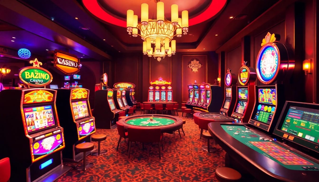 Erlebe aufregende Casino Bonus-Angebote während des Spielens in einem glamourösen Casino-Ambiente.