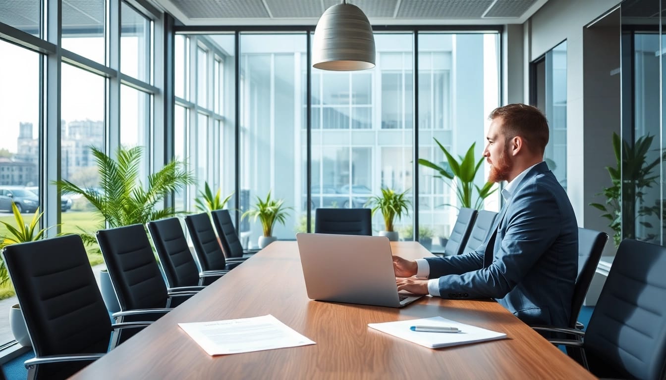 Headhunter Kassel berät professionell Klienten in einem modernen Büro.
