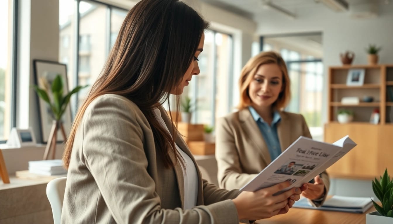 Immobilienmakler Frankfurt Preungesheim berät Kunden professionell in modernen Büroräumen.