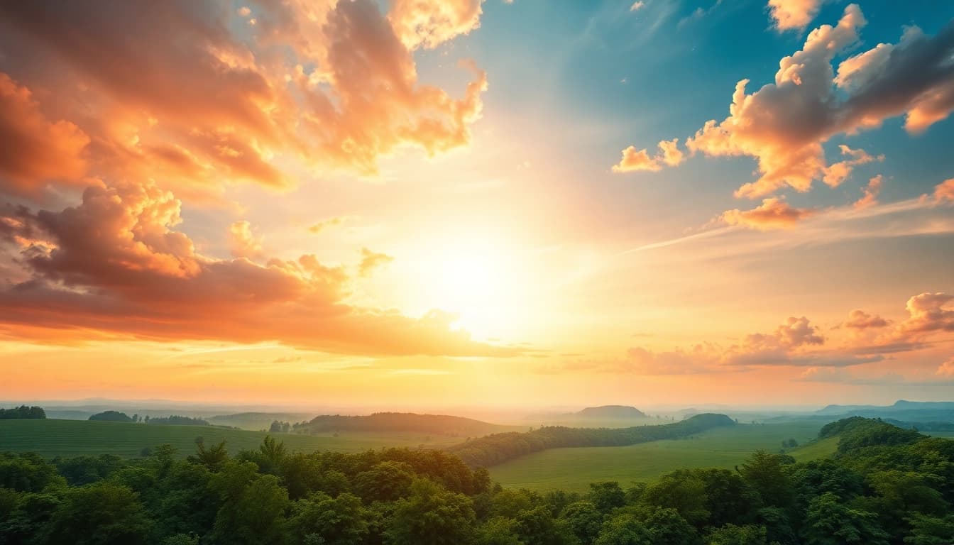 Klima Veränderungsdiagramm zeigt gesunde und vom Klimawandel betroffene Landschaften, umweltfreundlich und bildend.