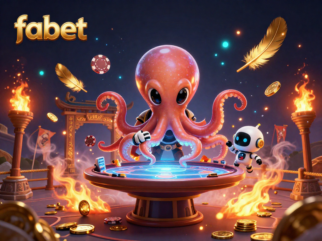 Engage in thrilling gameplay at fabet with a unique alien poker scene featuring colorful characters and galactic elements.