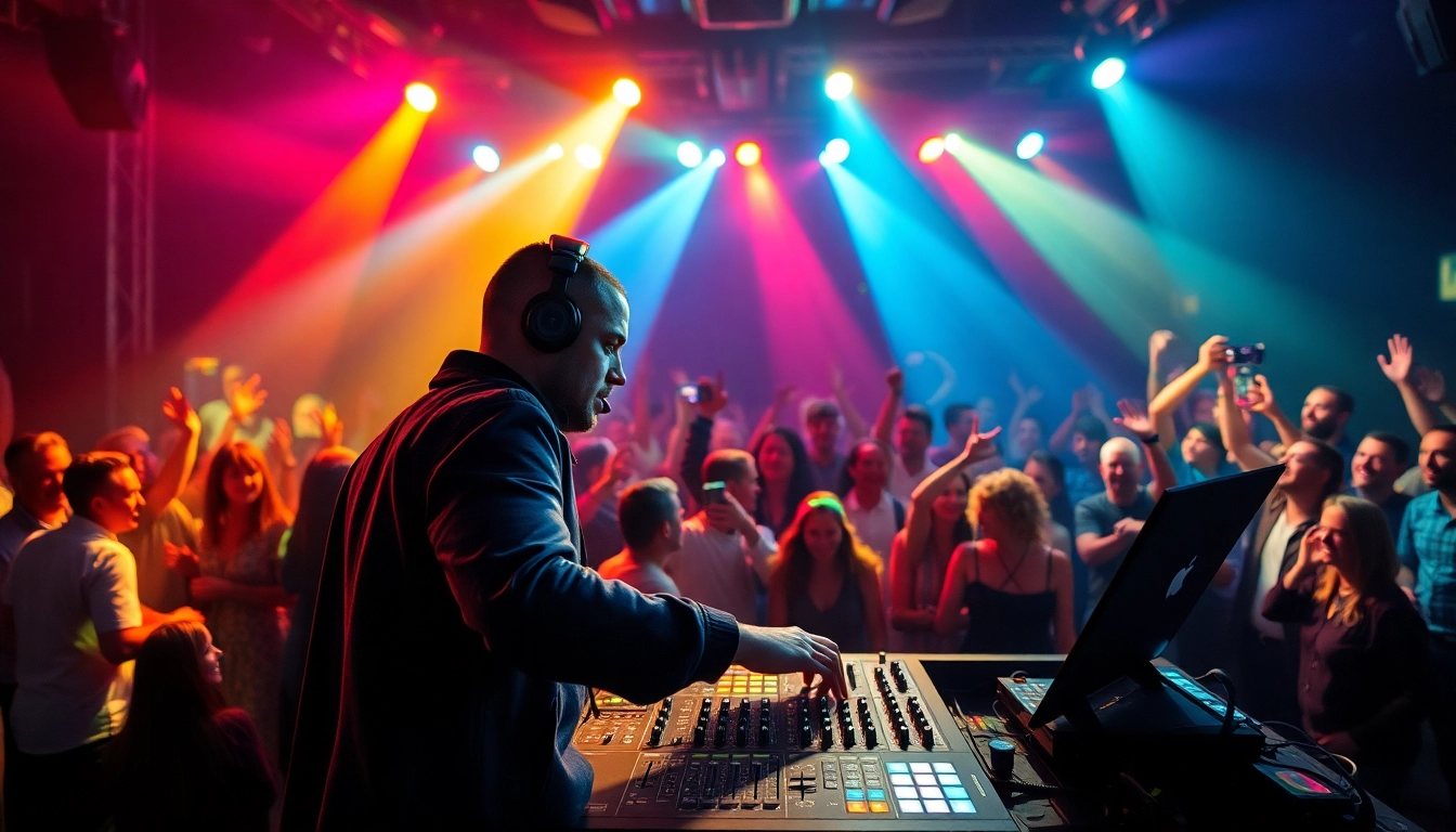 DJ in München begeistert das Publikum mit energiegeladener Musik und einer lebhaften Atmosphäre.