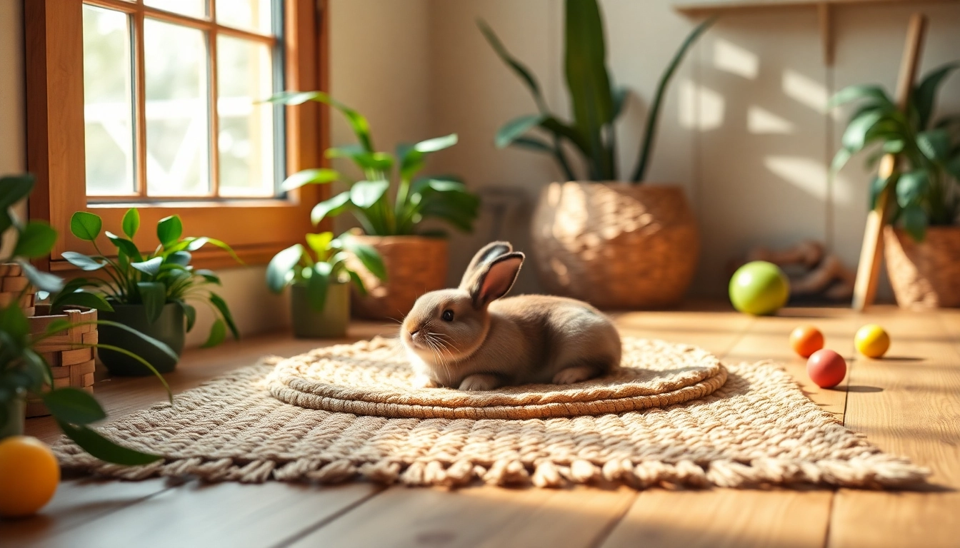 Hanfmatte providing comfort for small pets in a cozy setting with plants.