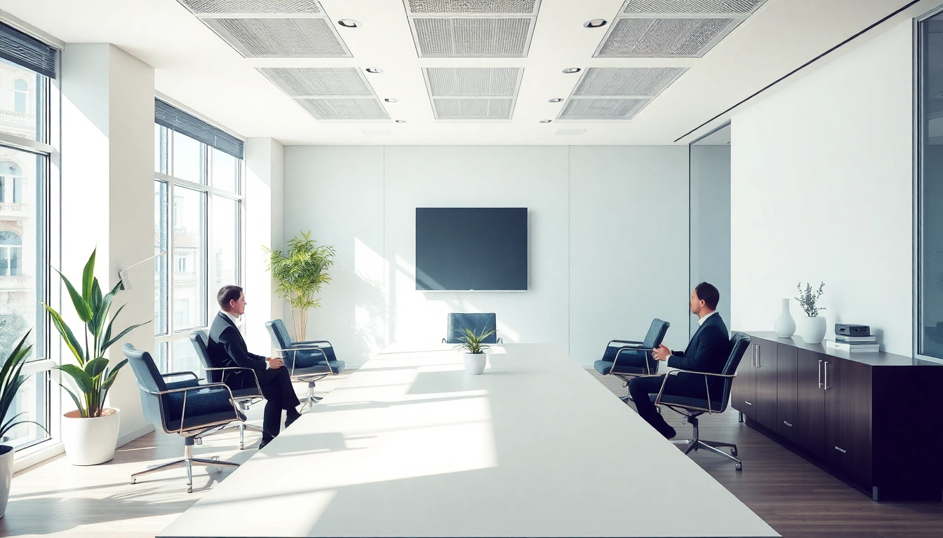 Headhunter führt diskrete Gespräche im modernen Büro, fördert berufliche Verbindungen.