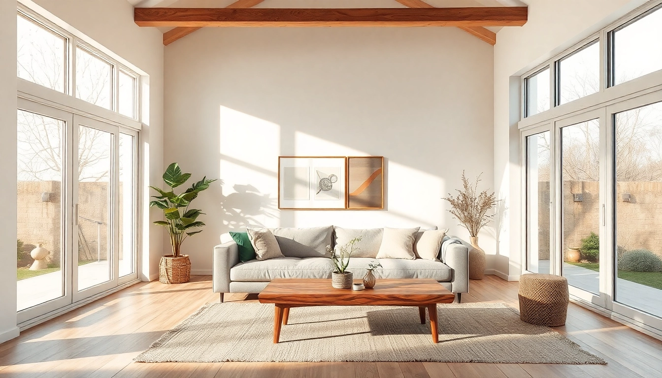 Optimale Raumgestaltung eines modernen Wohnzimmers mit heller Atmosphäre und stilvollen Dekorationselementen.