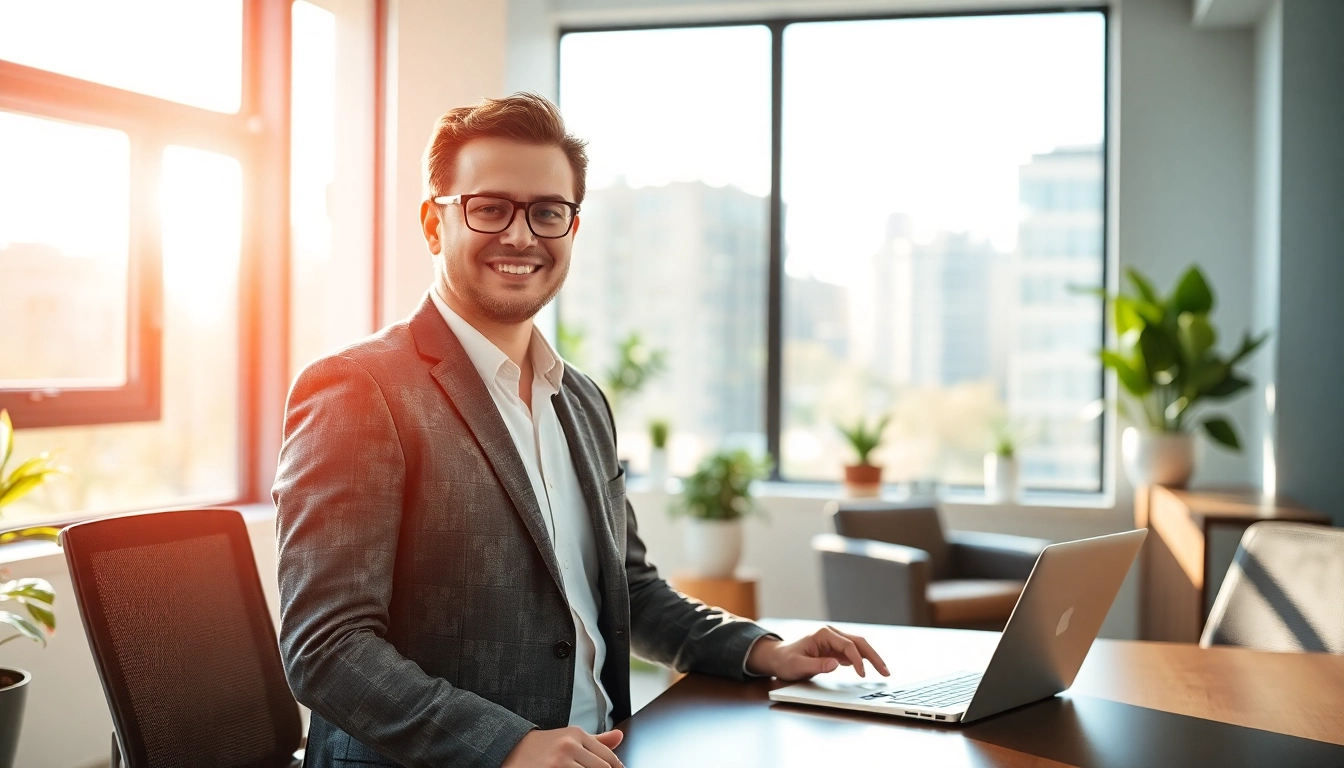 Headhunter Oberhausen berät Klienten in einem modernen Büro mit professioneller Atmosphäre.