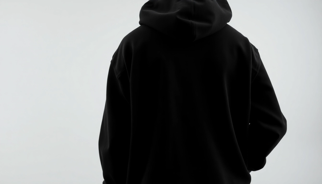 Tragen Sie einen Oversize Hoodie in Schwarz mit einzigartigen Details und komfortablem Design.