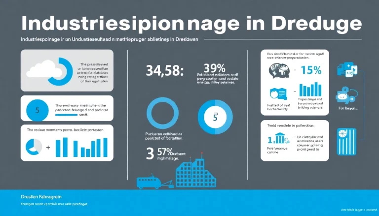 Grafik zur Industriespionage in Dresden mit Statistiken über Unternehmenssicherheit und Schutzmaßnahmen