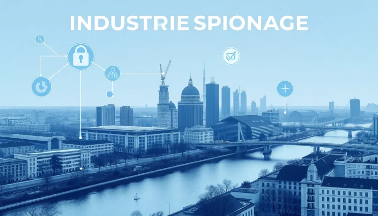 Grafik zum Thema Industriespionage Mannheim mit Sicherheitsmaßnahmen zur Verhinderung von Wirtschaftsspionage