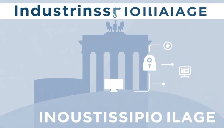 Grafik zur Industriespionage in Berlin mit Informationen zu Schutzmaßnahmen und Unternehmenssicherheit