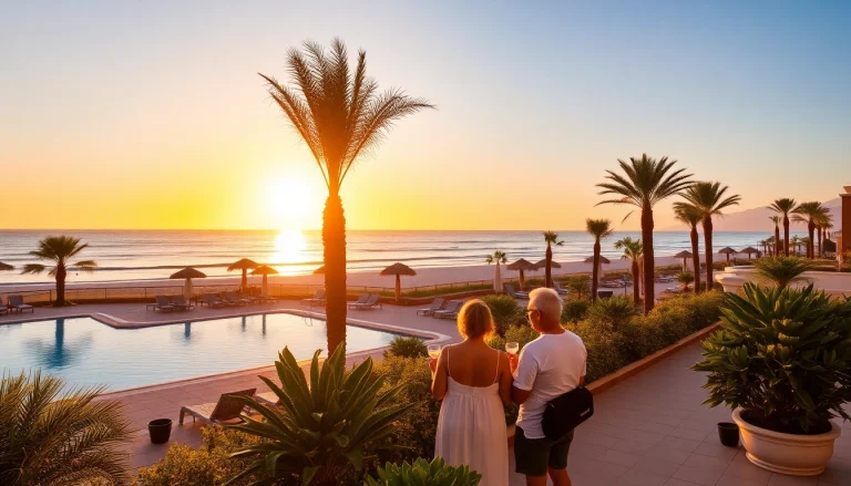 Relaxation at the Iberostar Selection Fuerteventura Palace with stunning views and vibrant sunset.