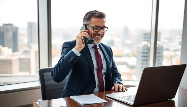 Headhunter Vertrieb: Professioneller Headhunter in modernem Büro bei der Suche nach Top-Kandidaten.