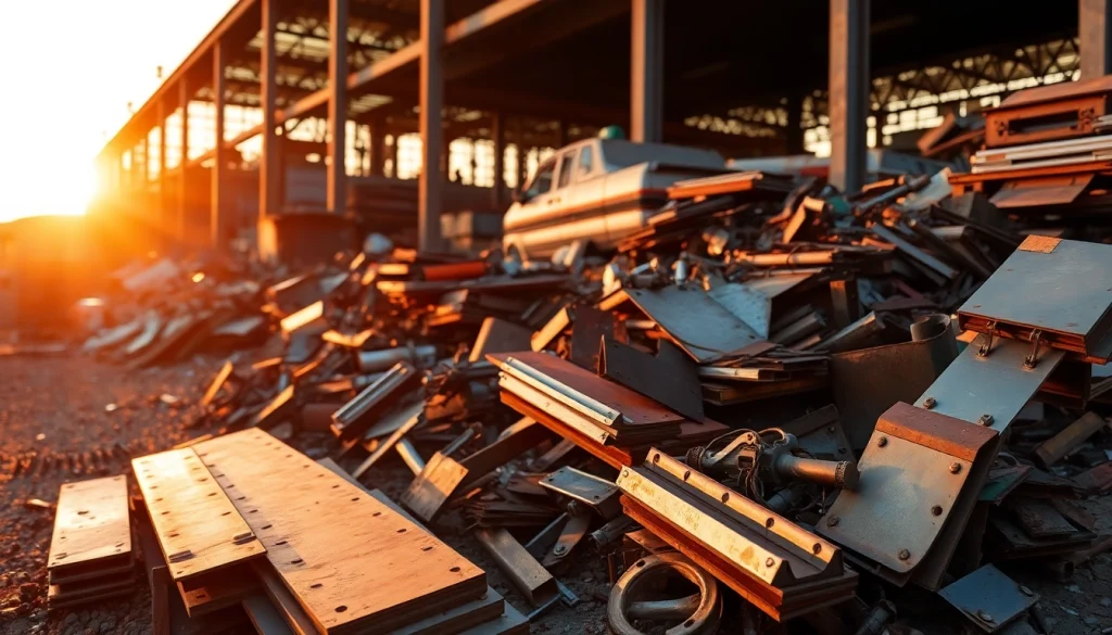 Transform your scrap into cash at our Schrottplatz Remscheid, showcasing various metals ready for recycling.