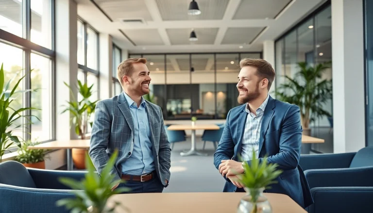 Headhunter Braunschweig interviewt einen Kandidaten in modernem Büro.