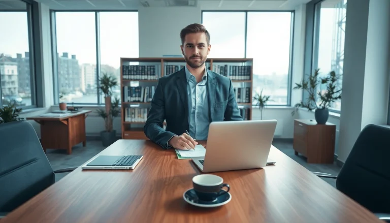 Headhunter Chemnitz arbeitet professionell in modernem Büro.