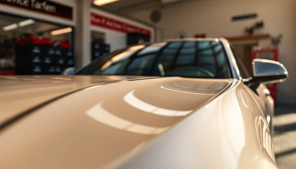 Entdecken Sie die beeindruckende Keramikversiegelung München mit spiegelndem Glanz auf einem frisch versiegelten Auto.