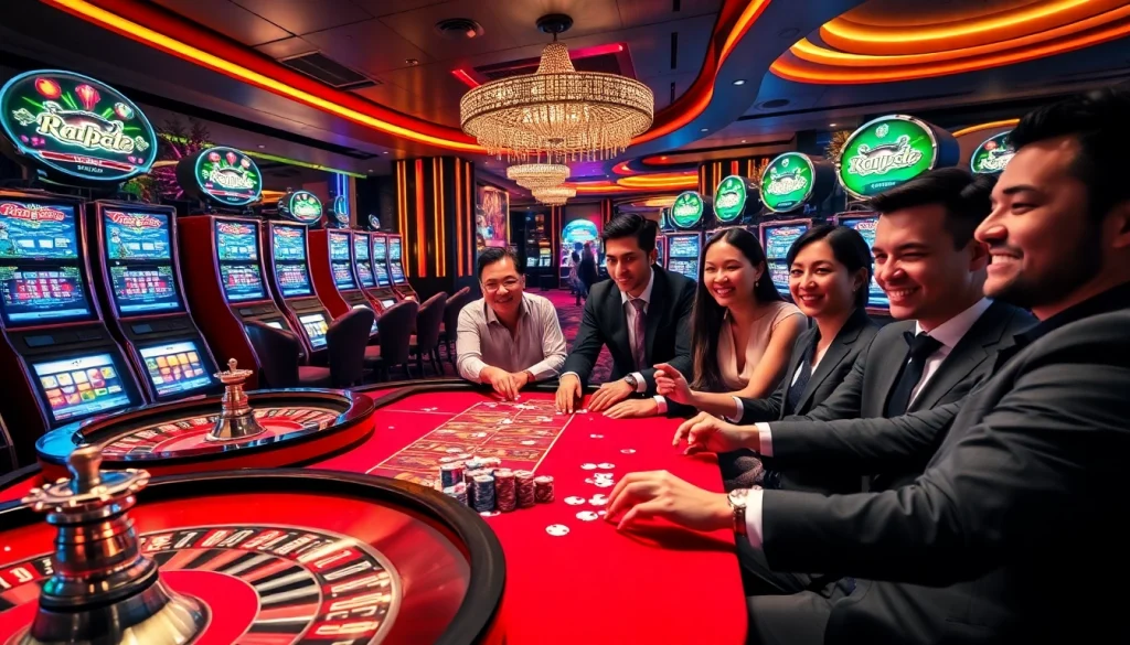 Experience the thrill of kp88 bet with players enjoying a luxurious casino environment.