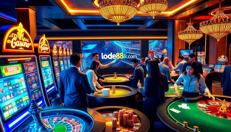 Engage in thrilling gameplay at https://lode88uk.com/ with vibrant casino tables and dynamic betting activity.