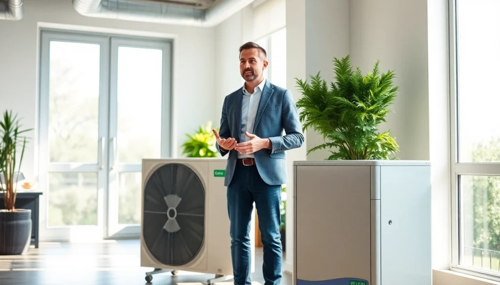 Von Ölheizung auf Wärmepumpe wechseln: Expertenberatung im modernen Büro über Heizungswechsel