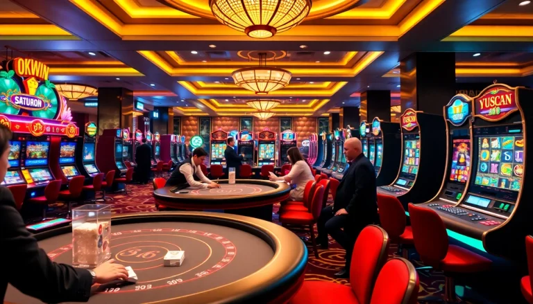 Engaging online gambling experience at okwin đăng nhâp with vibrant casino atmosphere.