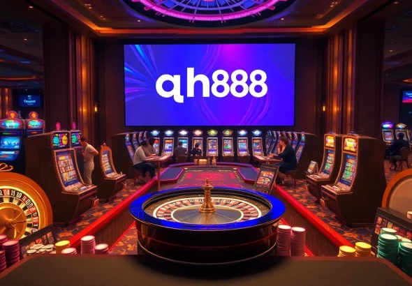 Experience the thrill of qh88 at a luxurious casino with vibrant tables and captivating games.