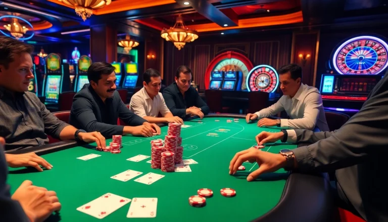 Experience the thrill of high-stakes poker at a luxurious casino table featuring s8 quality chips.