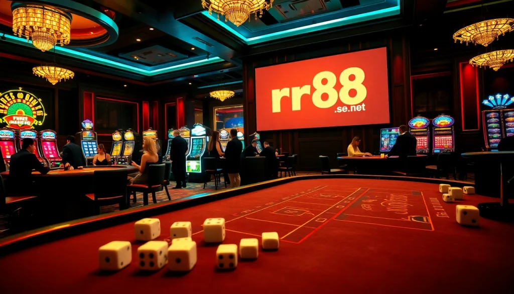 Players enjoying an exciting casino experience at rr88.se.net with vibrant games and luxury ambiance.