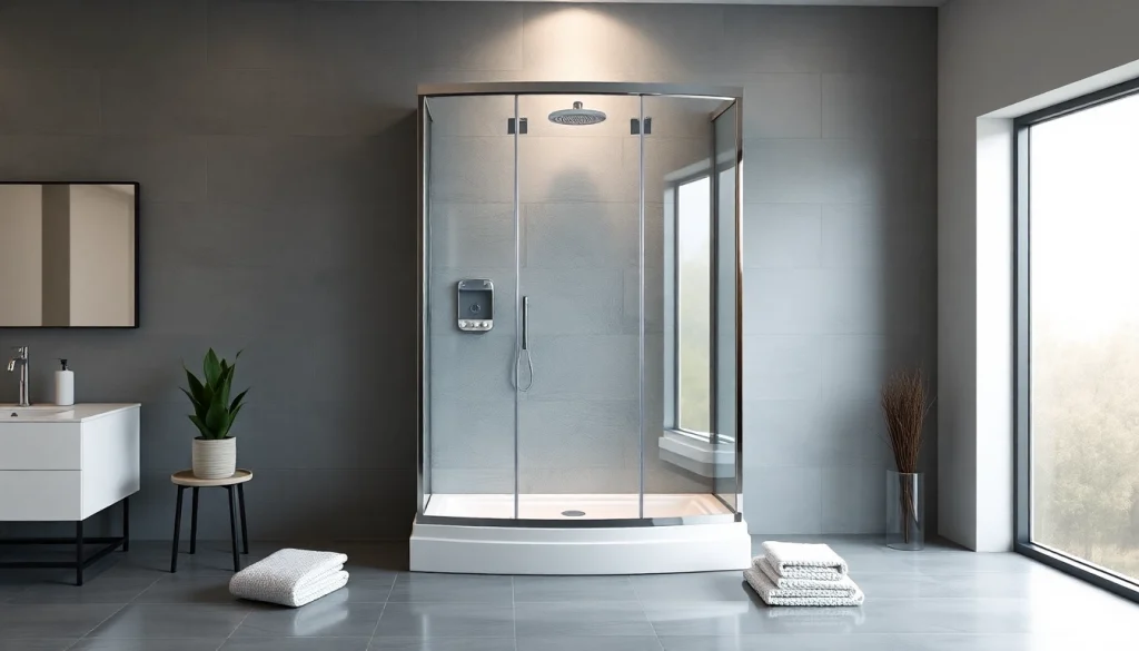 Elegante duschkabine 80x80 eckeinstieg in einem modernen Badezimmer installieren.