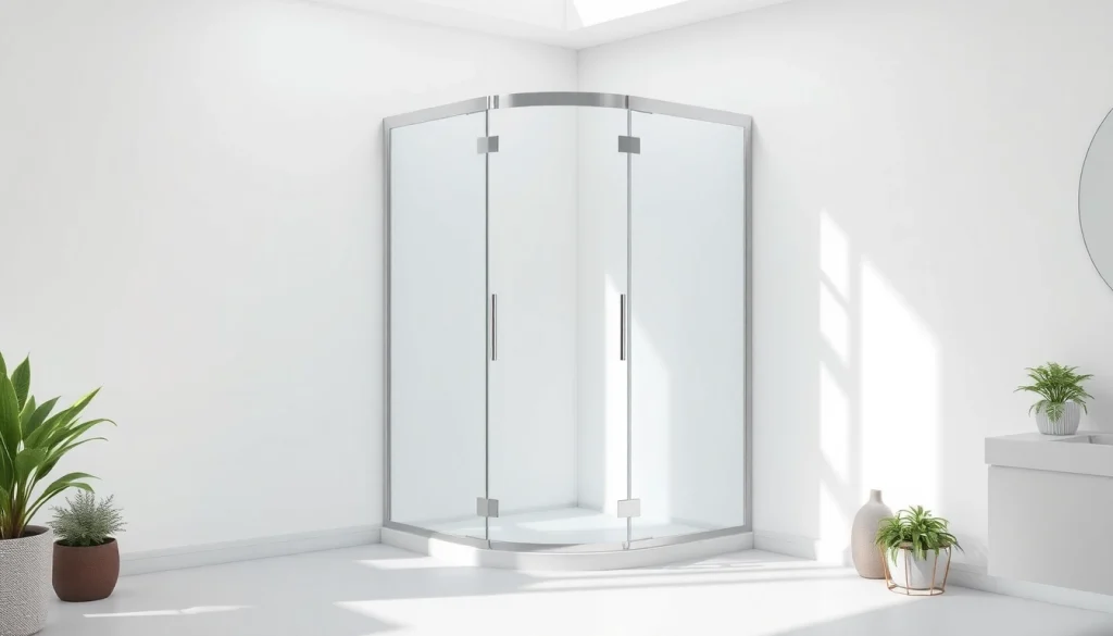 Moderne duschkabine 80x80 eckeinstieg in stilvollem Badezimmer mit eleganten Designelementen.