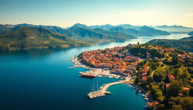 Wunderschönes Luftbild des Gardasees, das Gardasee Reisetipps in lebendigen Farben und malerischen Landschaften hervorhebt.